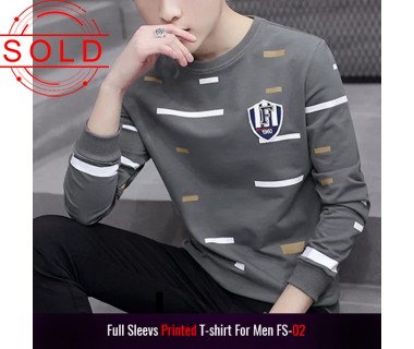Full Sleeves Printed T-shirt For Men FS-02